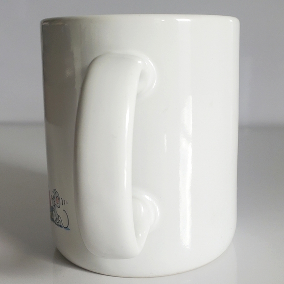 Vintage Papel Japan Christmas Holiday Coffee Mug Cup Cat Mouse Tree Cartoon 12oz - Picture 5 of 8